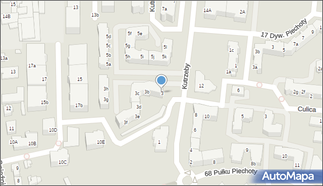 Września, Kutrzeby Tadeusza, gen., 3, mapa Wrześni