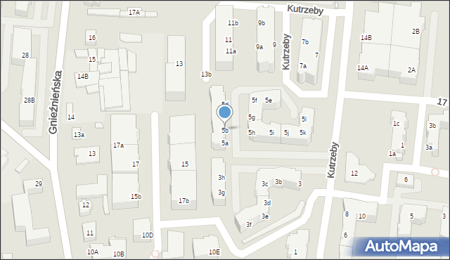 Września, Kutrzeby Tadeusza, gen., 5b, mapa Wrześni