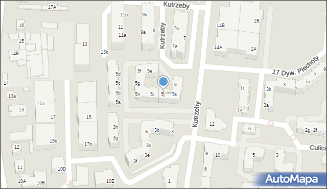 Września, Kutrzeby Tadeusza, gen., 5j, mapa Wrześni