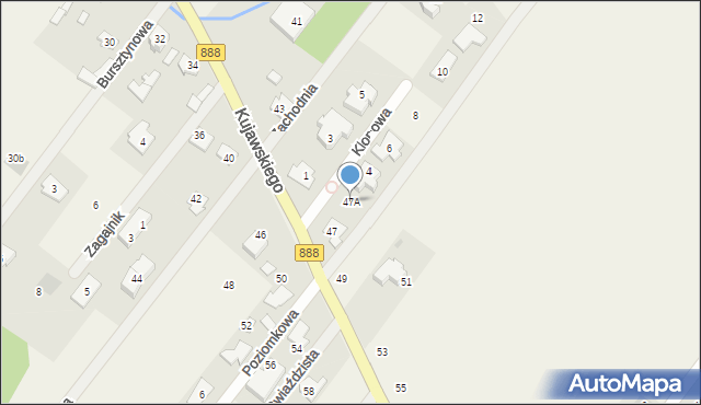 Wyględy, Kujawskiego Jana, 47A, mapa Wyględy