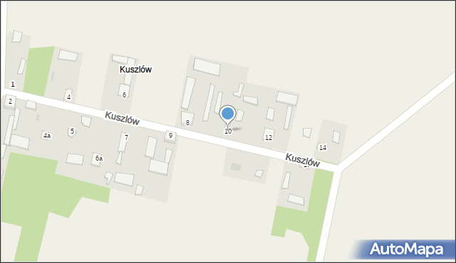 Wygoda, Kuszlów, 10, mapa Wygoda