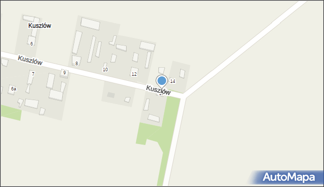 Wygoda, Kuszlów, 13, mapa Wygoda