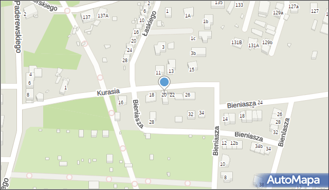 Zabrze, Kurasia Józefa, 20, mapa Zabrza