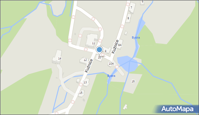 Zakopane, Kuźnice, 10, mapa Zakopanego