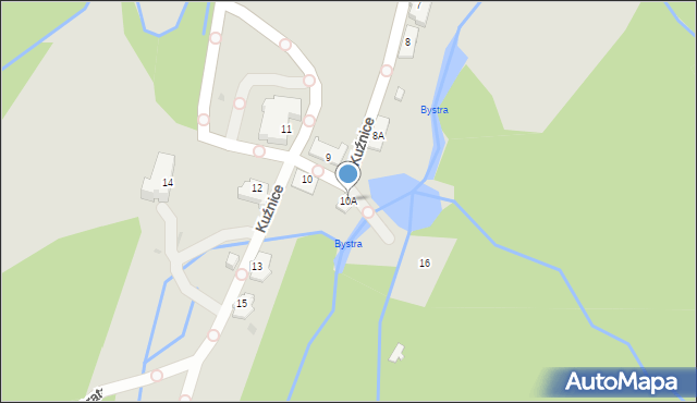 Zakopane, Kuźnice, 10A, mapa Zakopanego