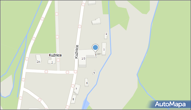 Zakopane, Kuźnice, 3, mapa Zakopanego