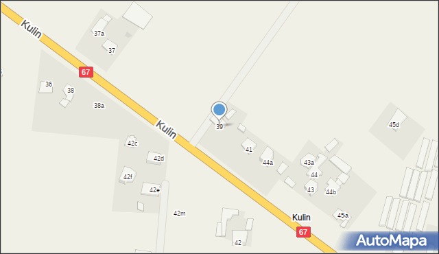 Zarzeczewo, Kulin, 39, mapa Zarzeczewo