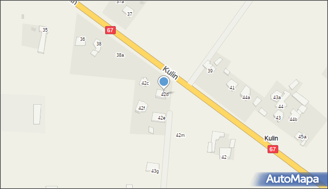 Zarzeczewo, Kulin, 42D, mapa Zarzeczewo