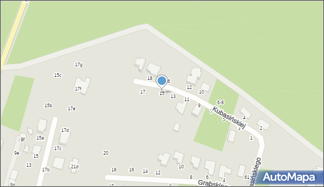 Zgierz, Kubasińskiej Miry, 15, mapa Zgierz