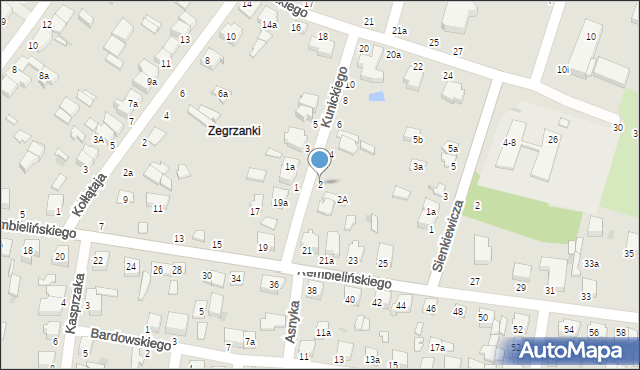Zgierz, Kunickiego Stanisława, 2, mapa Zgierz
