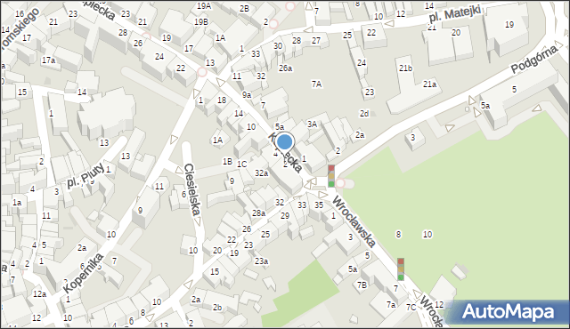 Zielona Góra, Kupiecka, 2, mapa Zielona Góra