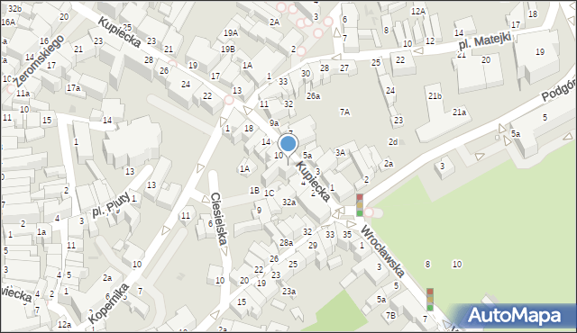 Zielona Góra, Kupiecka, 6, mapa Zielona Góra