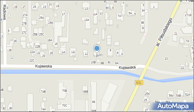 Zielonka, Kujawska, 10, mapa Zielonka