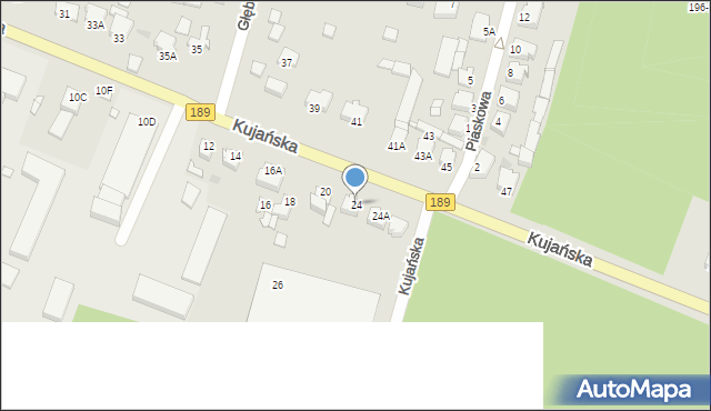 Złotów, Kujańska, 24, mapa Złotów