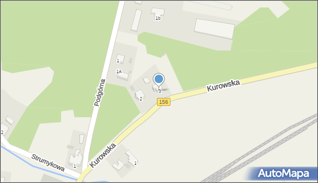 Zwierzyn, Kurowska, 3, mapa Zwierzyn