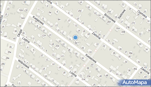 Aleksandrów Kujawski, Kwiatowa, 25, mapa Aleksandrów Kujawski