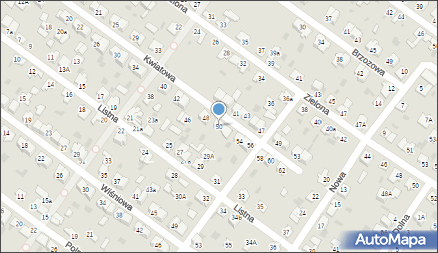 Aleksandrów Kujawski, Kwiatowa, 50, mapa Aleksandrów Kujawski