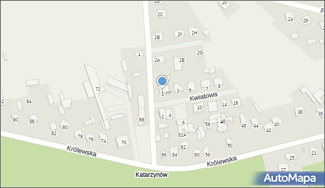 Aleksandrówka, Kwiatowa, 1, mapa Aleksandrówka