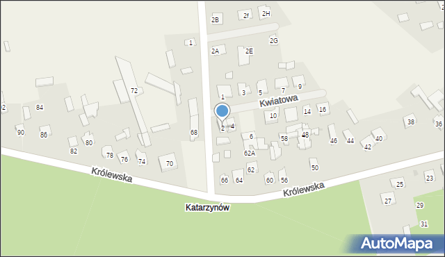 Aleksandrówka, Kwiatowa, 2, mapa Aleksandrówka