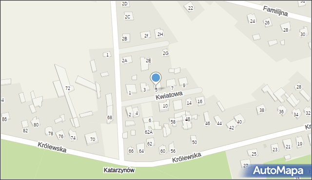 Aleksandrówka, Kwiatowa, 5, mapa Aleksandrówka