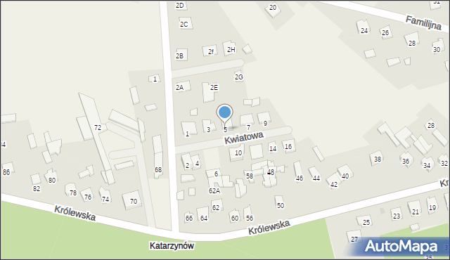 Aleksandrówka, Kwiatowa, 5, mapa Aleksandrówka