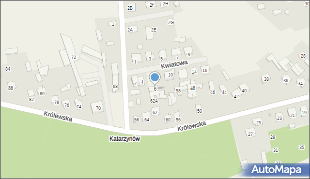 Aleksandrówka, Kwiatowa, 6, mapa Aleksandrówka