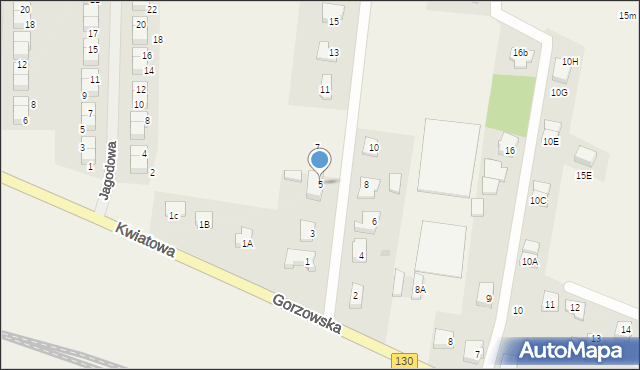 Baczyna, Kwiatowa, 5, mapa Baczyna