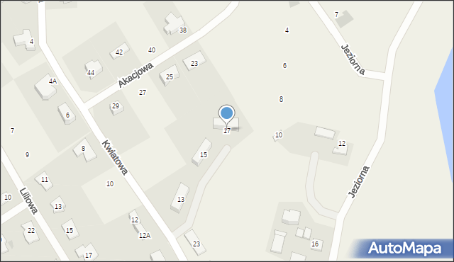 Bartąg, Kwiatowa, 17, mapa Bartąg