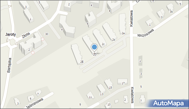 Bartąg, Kwiatowa, 2D, mapa Bartąg