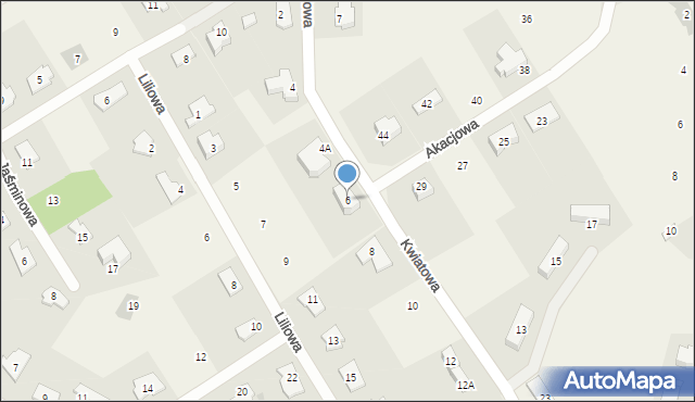 Bartąg, Kwiatowa, 6, mapa Bartąg