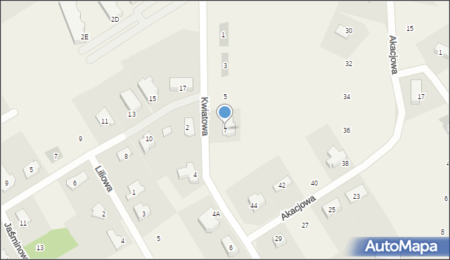 Bartąg, Kwiatowa, 7, mapa Bartąg