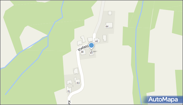 Bęczyn, Kwiatowa, 40, mapa Bęczyn