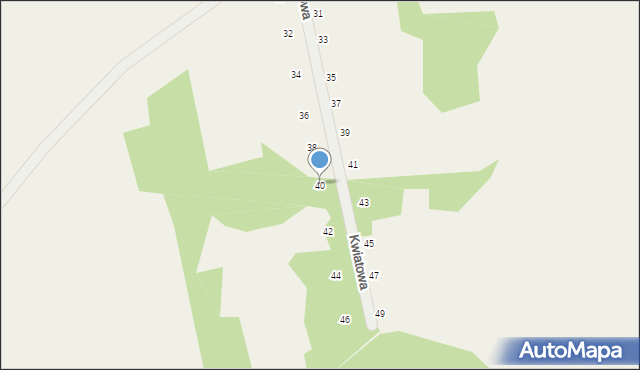 Będkowice, Kwiatowa, 40, mapa Będkowice