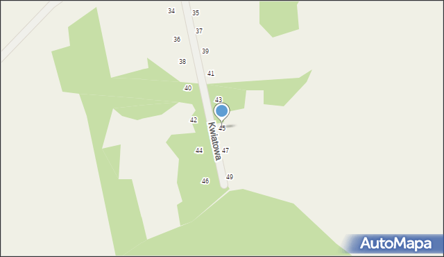 Będkowice, Kwiatowa, 45, mapa Będkowice