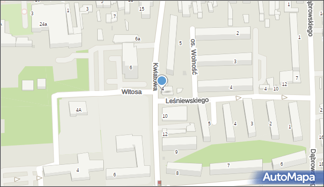 Bełchatów, Kwiatowa, 8, mapa Bełchatów