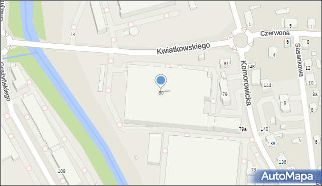 Bielsko-Biała, Kwiatkowskiego Eugeniusza, 80, mapa Bielsko-Białej