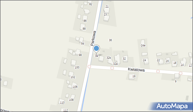 Bobrek, Kwiatowa, 34, mapa Bobrek