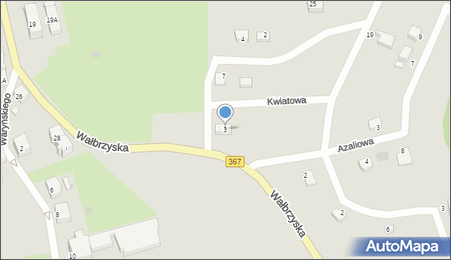 Boguszów-Gorce, Kwiatowa, 3, mapa Boguszów-Gorce