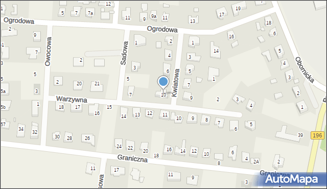 Bolechowo-Osiedle, Kwiatowa, 10, mapa Bolechowo-Osiedle