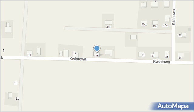 Brzyków, Kwiatowa, 25, mapa Brzyków