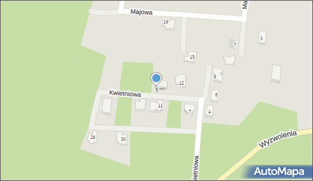 Bydgoszcz, Kwietniowa, 5, mapa Bydgoszczy