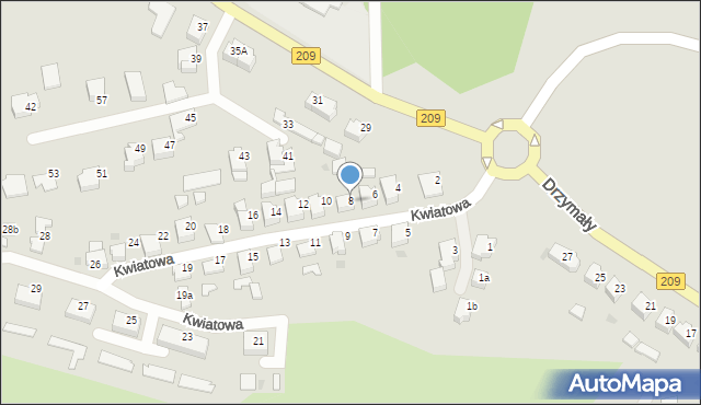 Bytów, Kwiatowa, 8, mapa Bytów