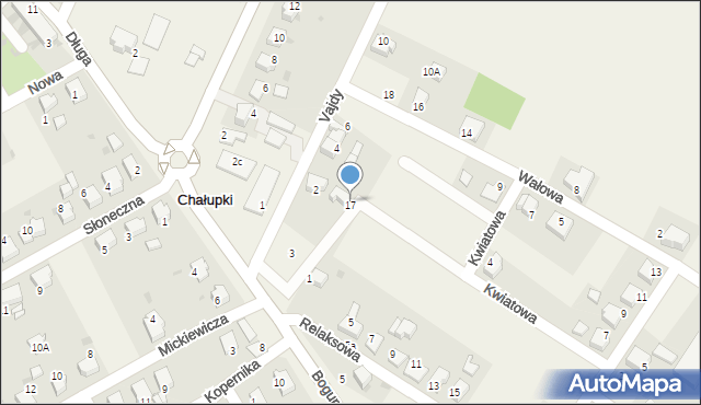 Chałupki, Kwiatowa, 17, mapa Chałupki