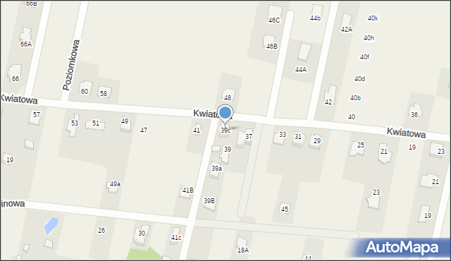 Chrośla, Kwiatowa, 39c, mapa Chrośla