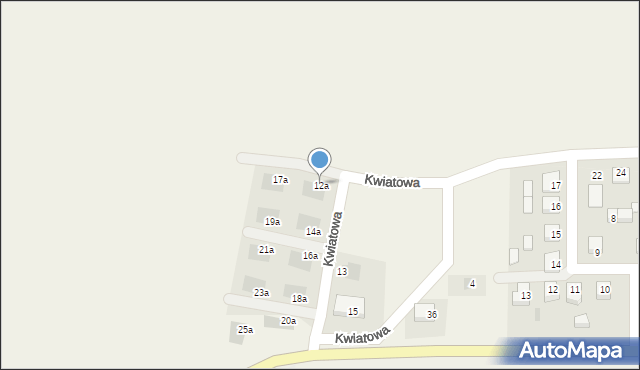 Chrzypsko Wielkie, Kwiatowa, 12a, mapa Chrzypsko Wielkie