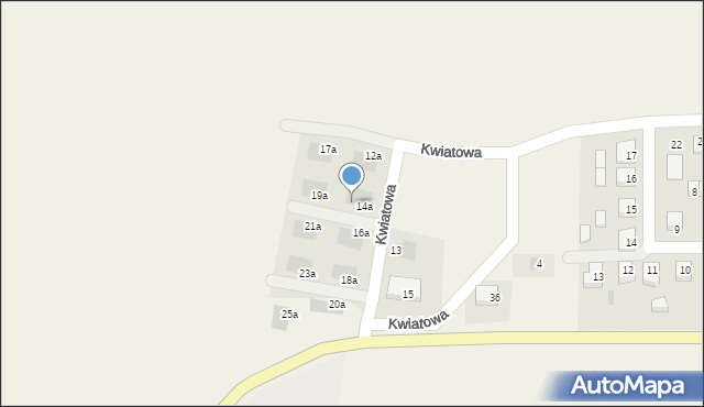 Chrzypsko Wielkie, Kwiatowa, 14b, mapa Chrzypsko Wielkie