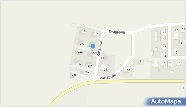 Chrzypsko Wielkie, Kwiatowa, 16a, mapa Chrzypsko Wielkie