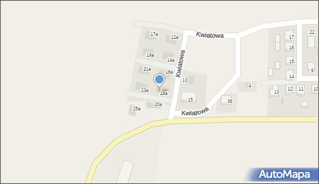 Chrzypsko Wielkie, Kwiatowa, 18b, mapa Chrzypsko Wielkie