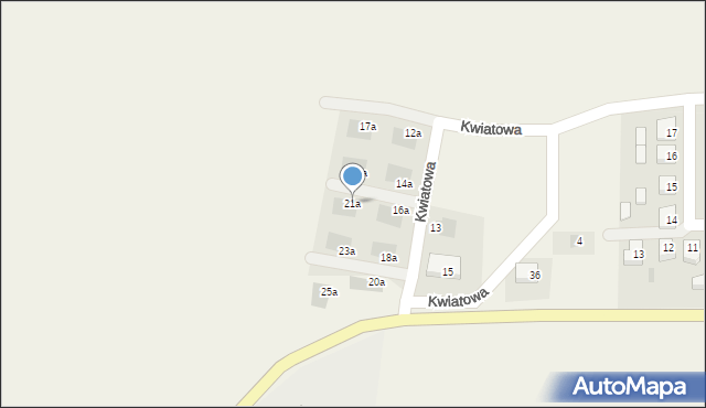 Chrzypsko Wielkie, Kwiatowa, 21a, mapa Chrzypsko Wielkie