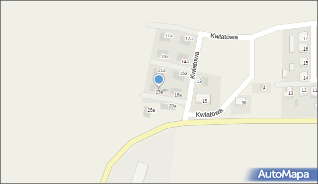 Chrzypsko Wielkie, Kwiatowa, 23a, mapa Chrzypsko Wielkie